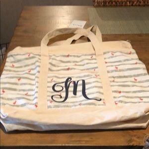 DALIX Monogrammed Flamingo Bag